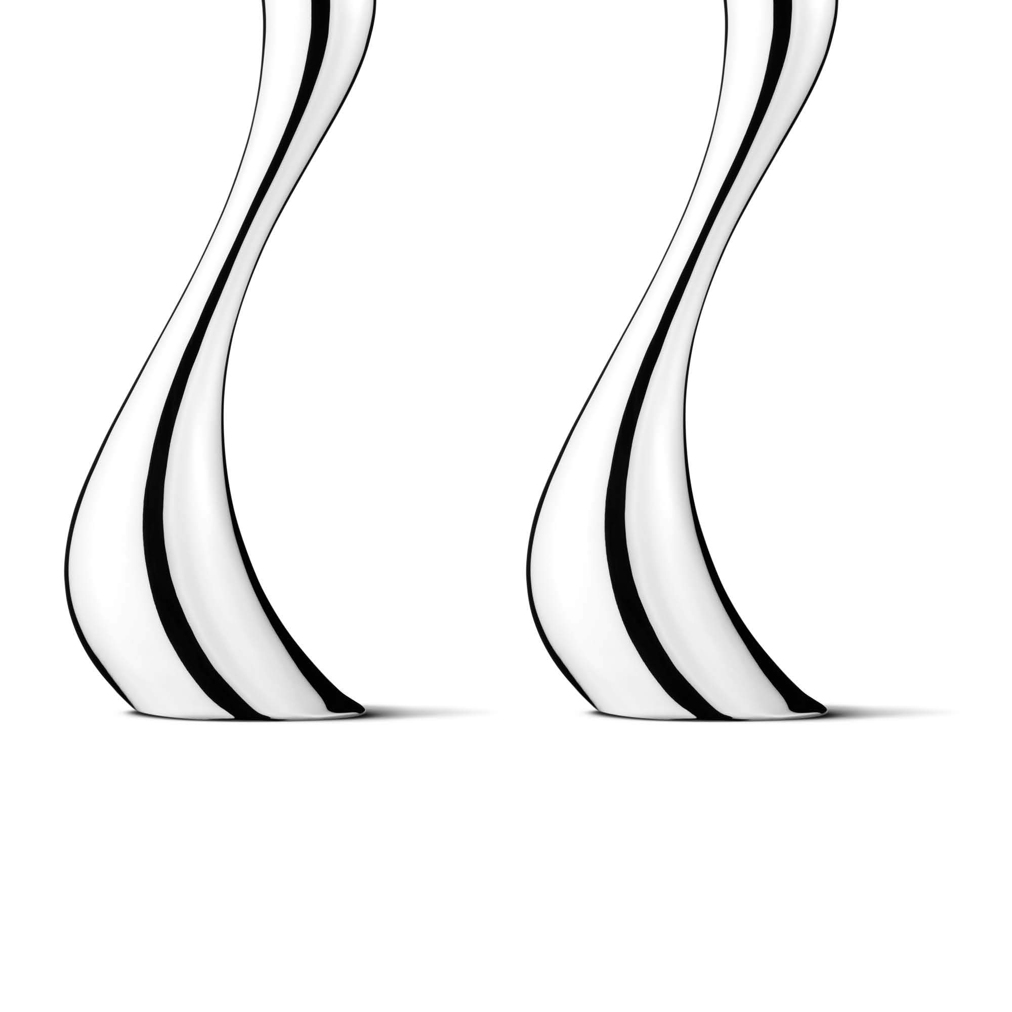 Georg Jensen Cobra Large Candle Holder Set of 2 - 9.45