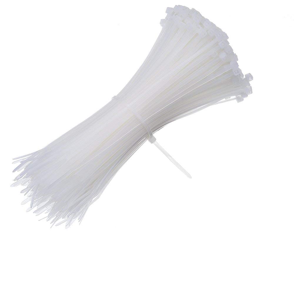 4 Inch Black UV Weather Resistant Cable Ties - 1000 Pack Heavy Duty 18 Lbs Zip Ties (Natural/Clear) for Outdoor, Electrical, and Industrial Use