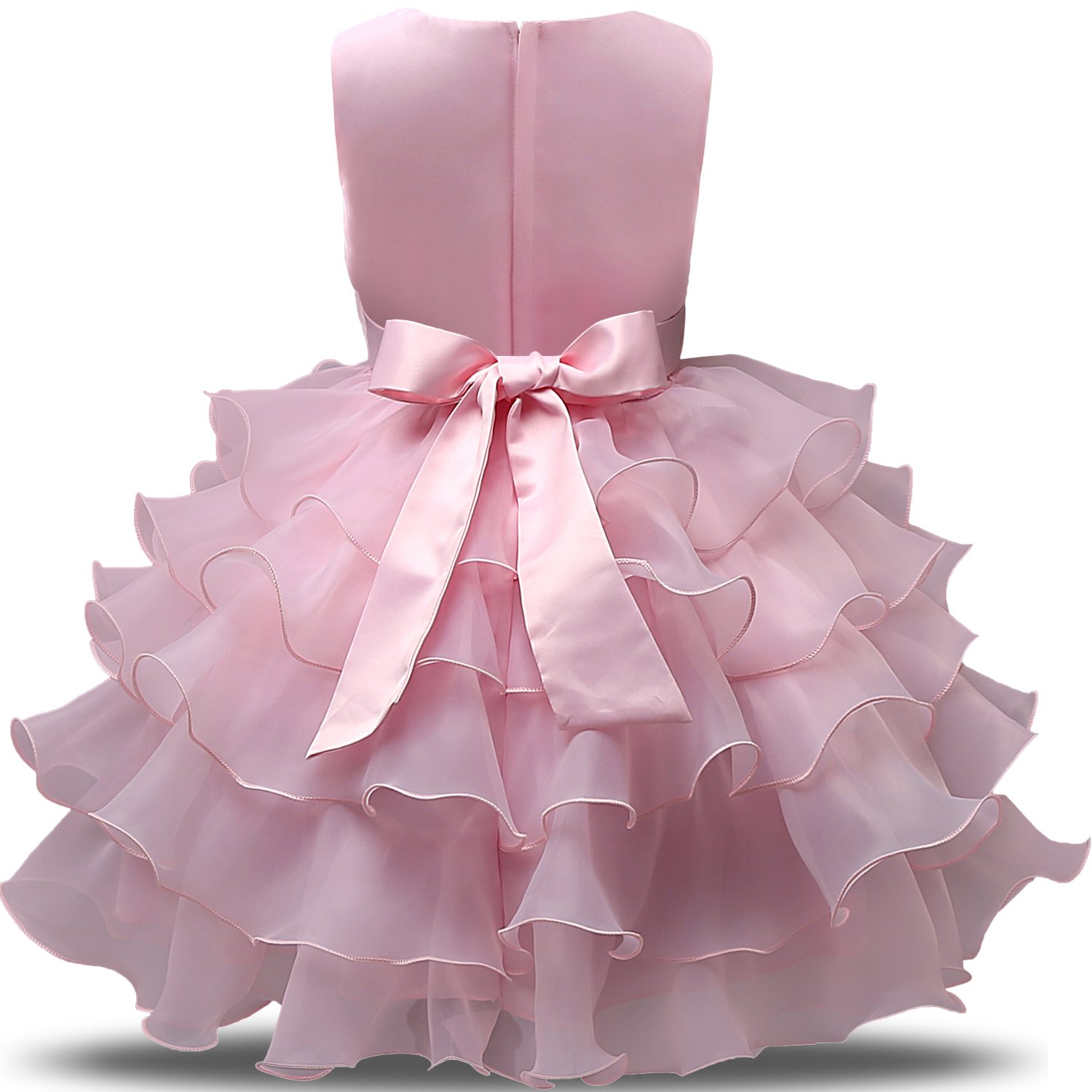 NNJXD Girls Ruffled Lace Party Dress for Weddings & Special Occasions - Perfect for Birthday Parties, Pageants, and Formal Events