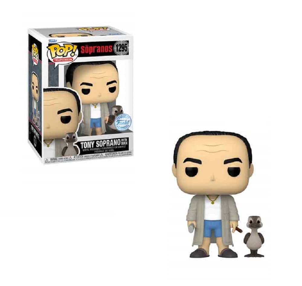 Funko Pop! The Sopranos Tony Soprano with Duck Vinyl Figure - Exclusive Collectible Bundle with Pop Protector Case #1295 | Perfect for TV Show Fans & Pop Culture Collectors