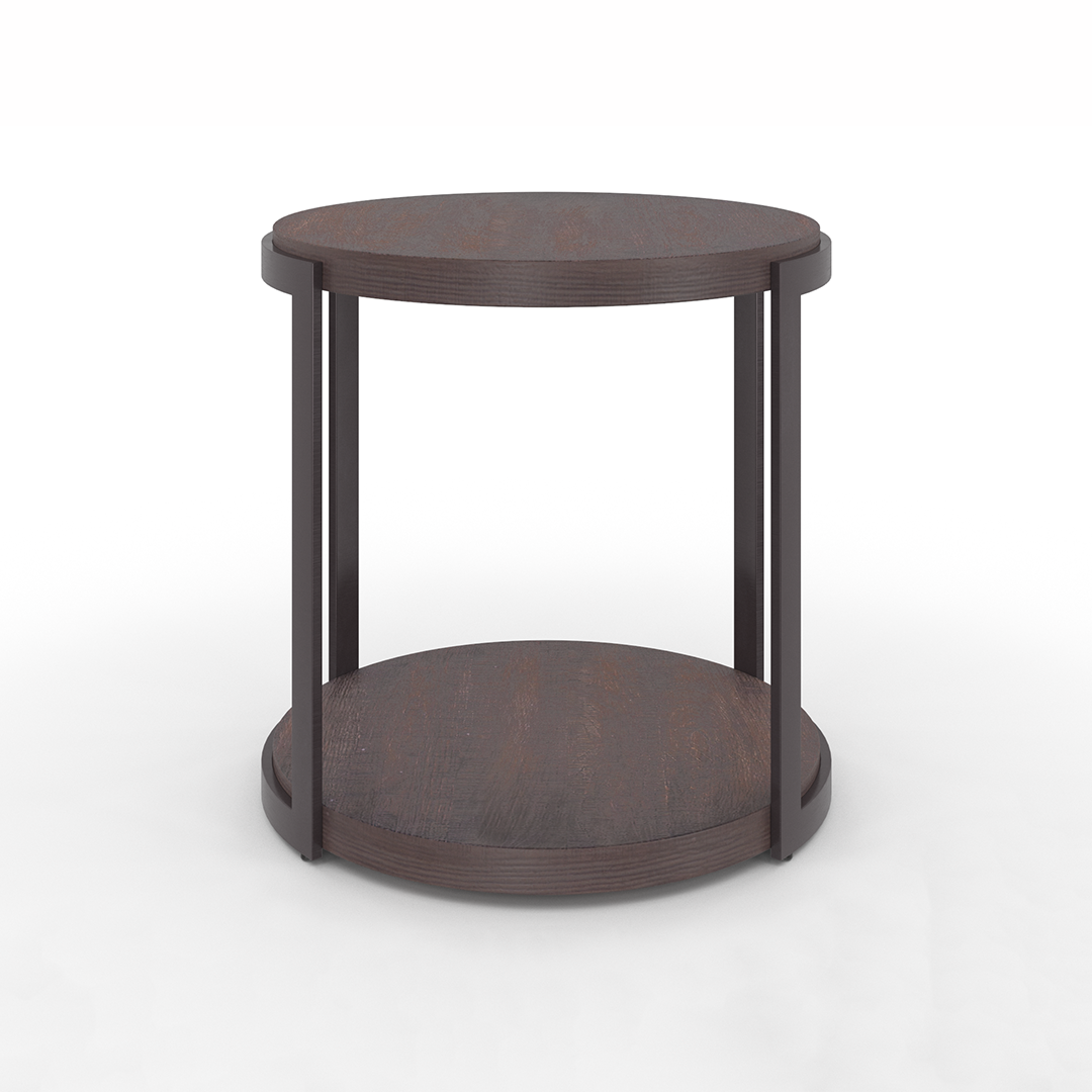 Modern Round End Table - Stylish & Functional Living Room Accent Table for Small Spaces, Sofa Side Table, Bedroom Nightstand - Perfect for Home Decor & Compact Areas