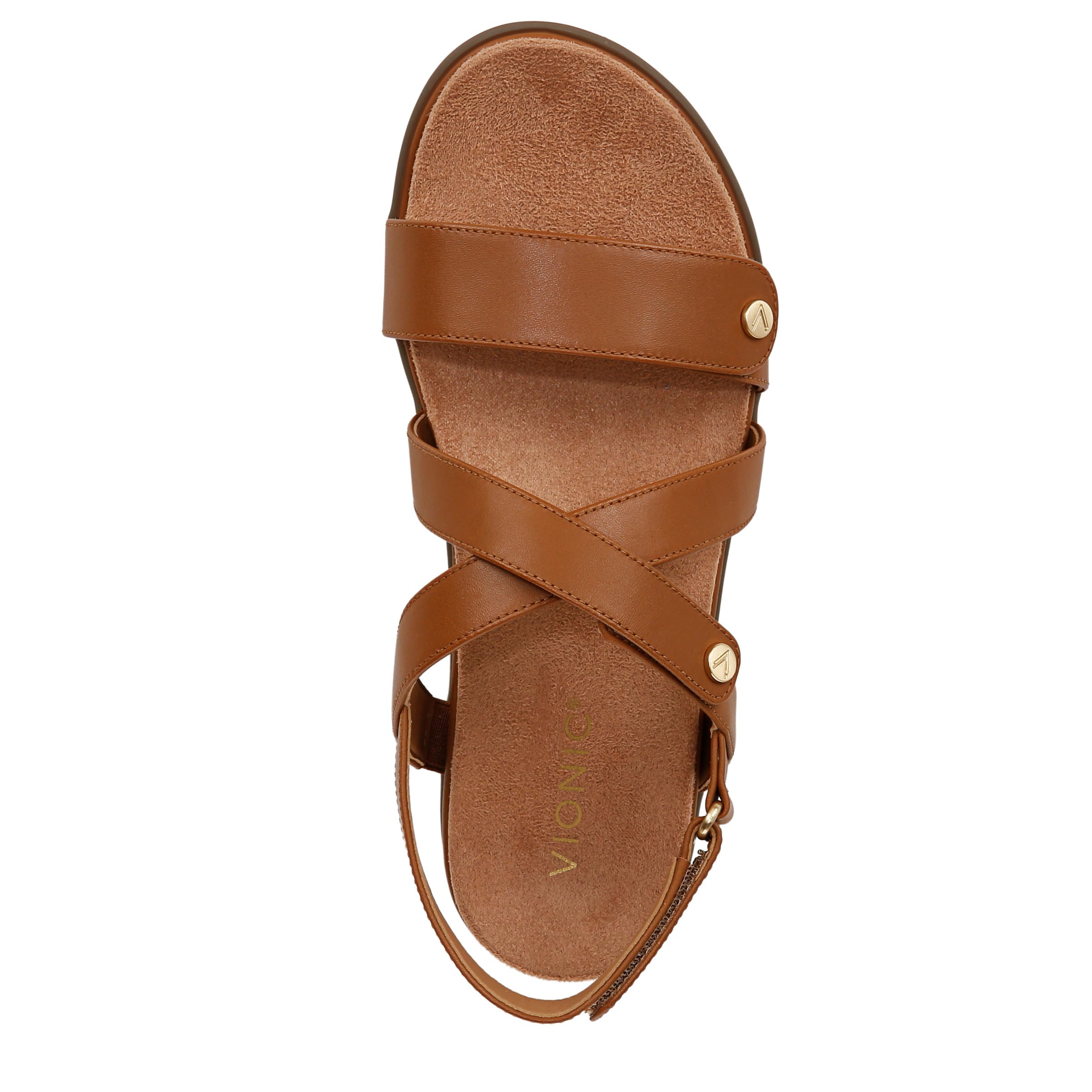 Vionic Women's Cypress Strappy Sandals - Comfortable Orthopedic Arch Support Sandals for Women - Perfect for Walking, Travel & Summer Outfits