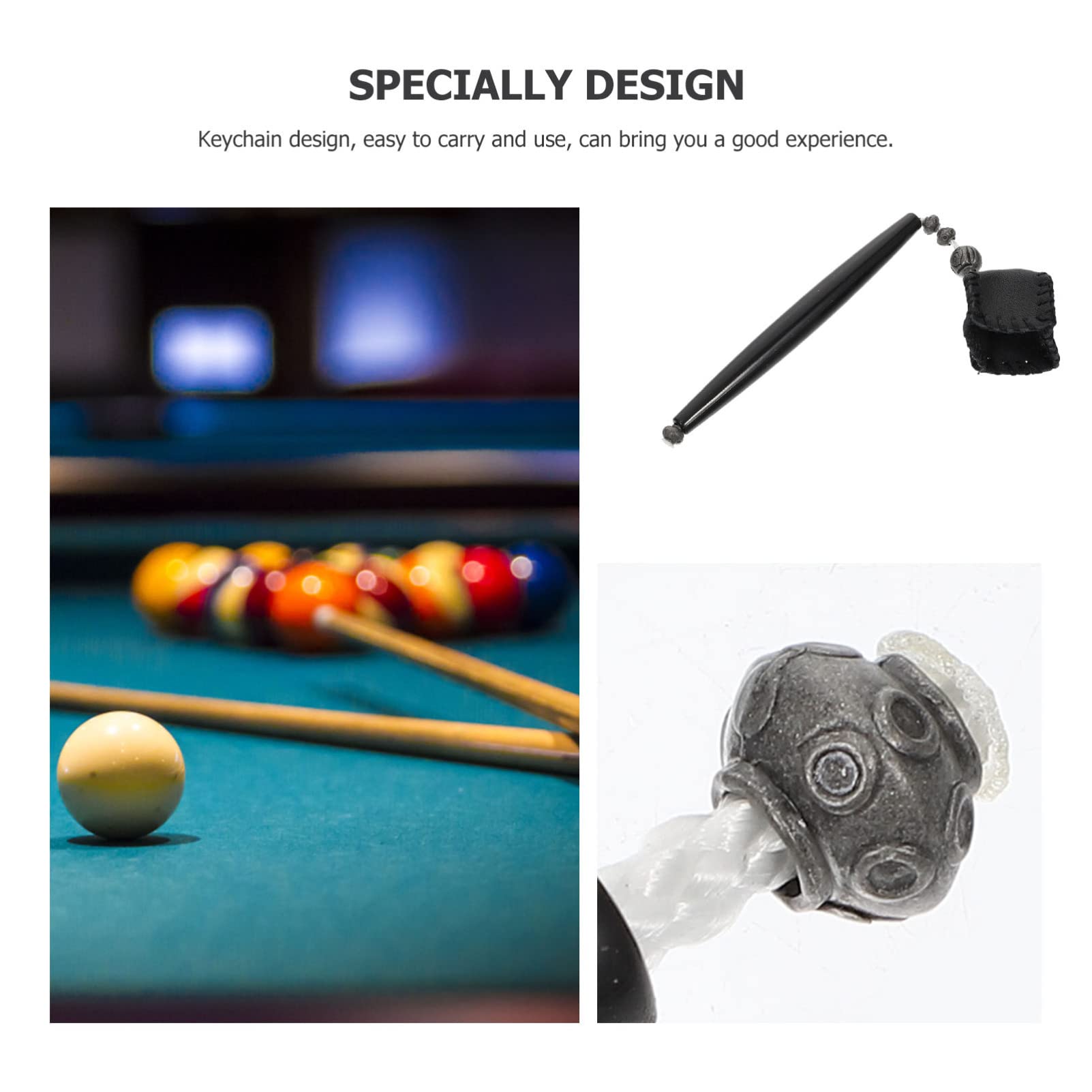 LIOOBO Billiard Chalk Powder Set - Premium Plastic Chalk Holder for Pool Cue Tips - Perfect for Pool Tables, Snooker & Billiards Accessories