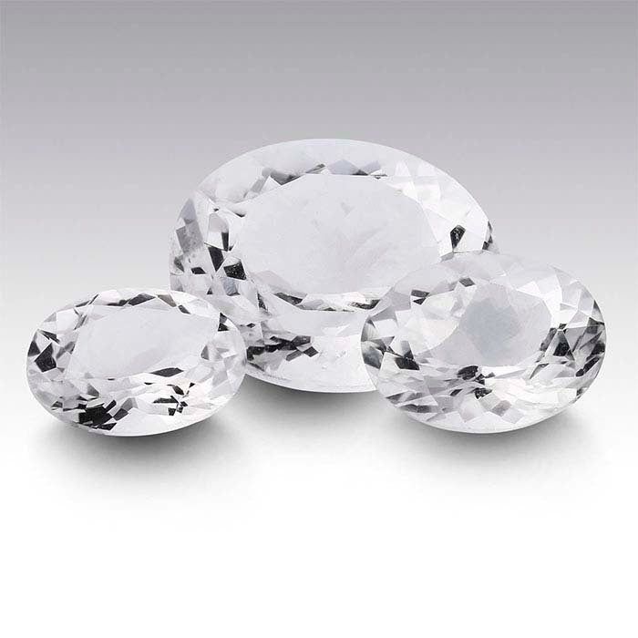 Natural Genuine Arkansas Ice Quartz - White Clear Crystal Quartz Loose Stone 8x6mm to 12x10mm Oval Cut VVS Quality Mined & Cut in USA - Perfect for Jewelry Making, Healing Crystals & Meditation Decor
