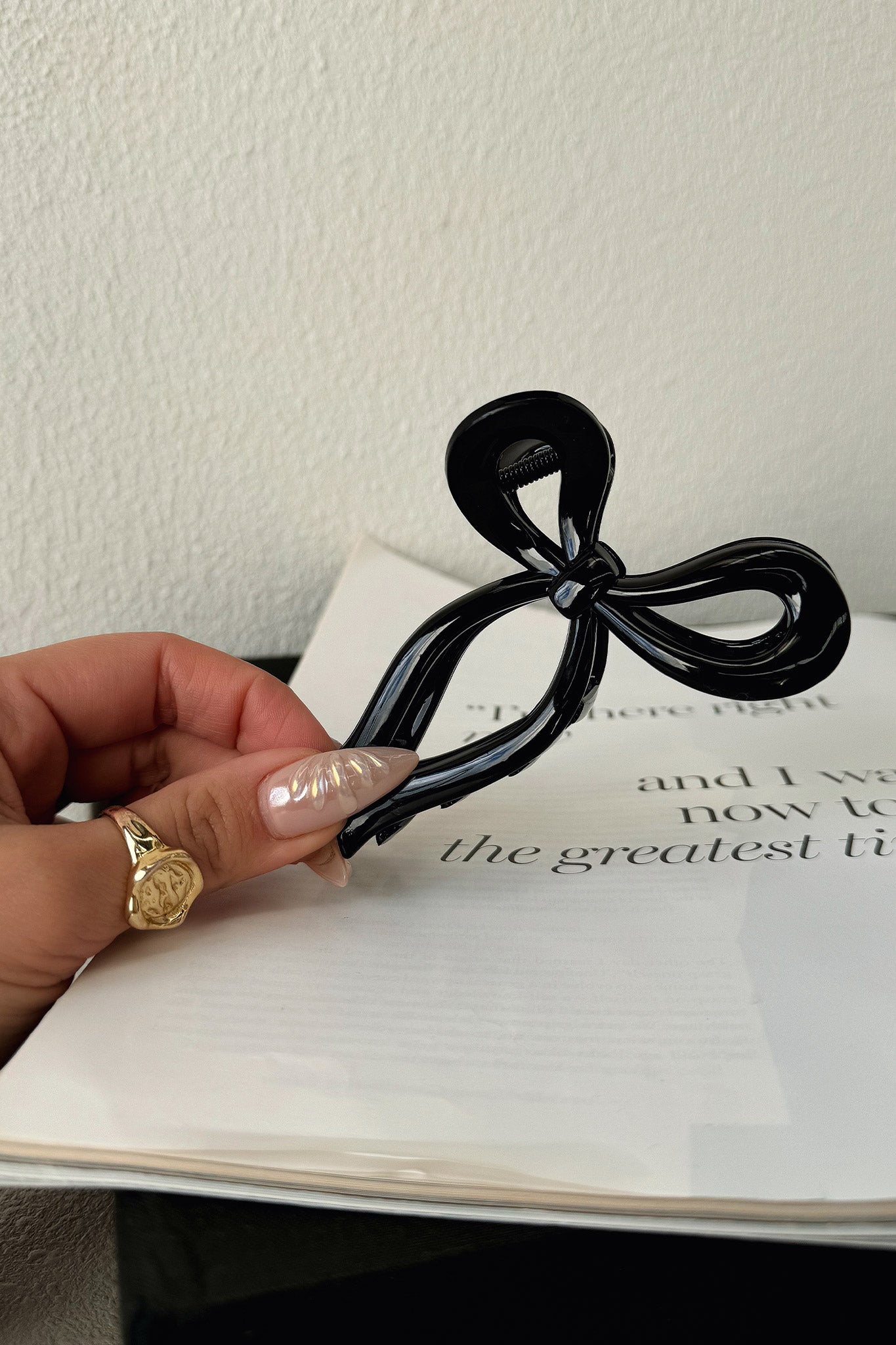Blaire Claw Hair Clip - Black | Strong Hold Hair Claw for Women | Perfect for Ponytails, Buns & Updos | Hair Accessories for Everyday, Work & Special Occasions