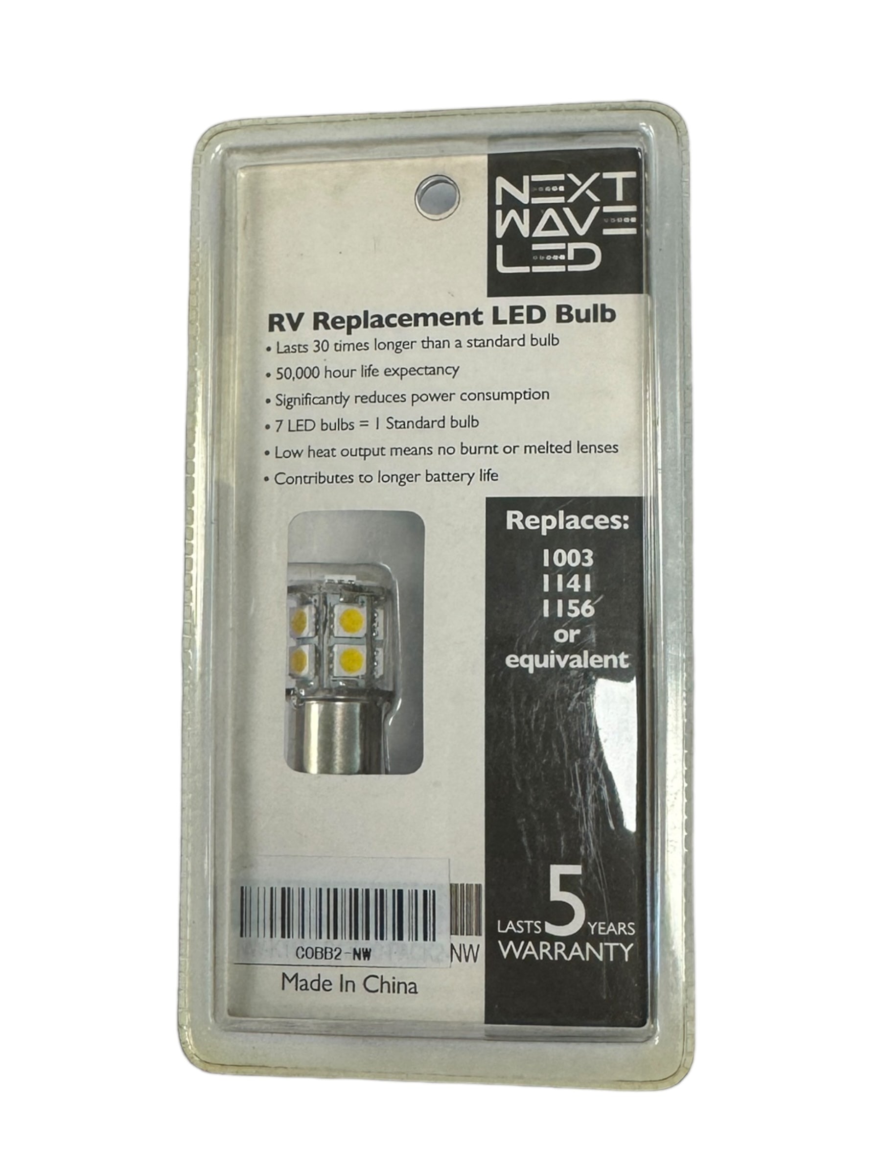 12V 1.6W Cool White LED Light Bulbs - 2 Pack - Energy Efficient Mini Bulbs for RVs, Boats, Campers & Automotive Interior Lighting