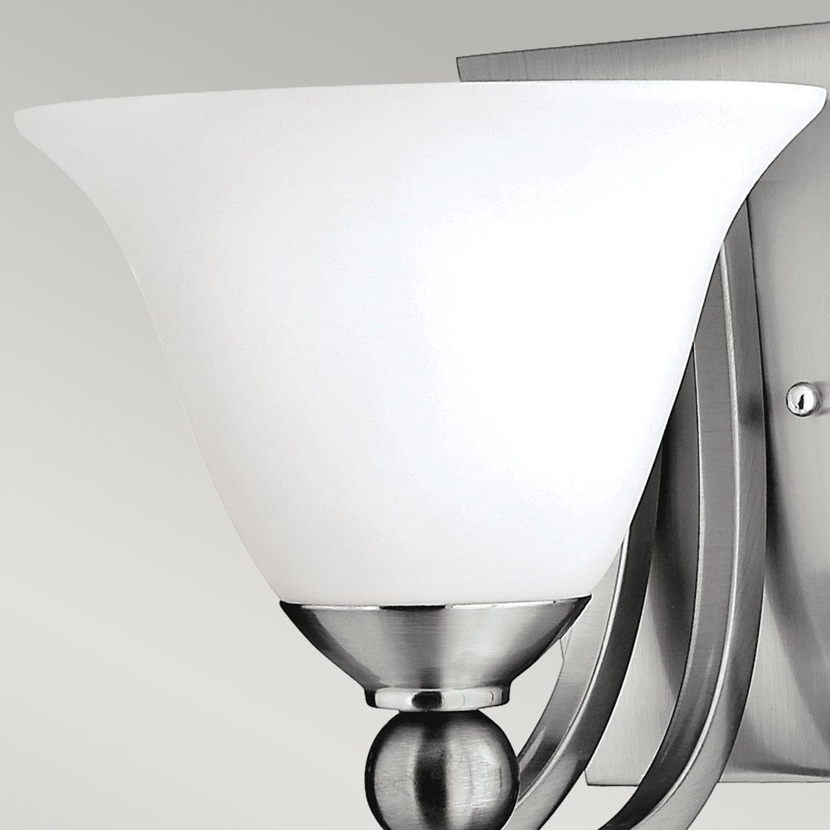 Bolla 1Lt Wall Light with Brushed Nickel Finish - Modern Sconce for Bedroom, Hallway & Living Room Lighting