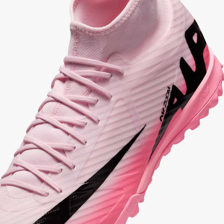 Nike Mercurial Superfly 9 Academy TF Turf Soccer Shoes for Men & Women - Pink Foam/Black - Lightweight Football Cleats for Artificial Grass - Perfect for Training, Matches & Indoor Soccer Games