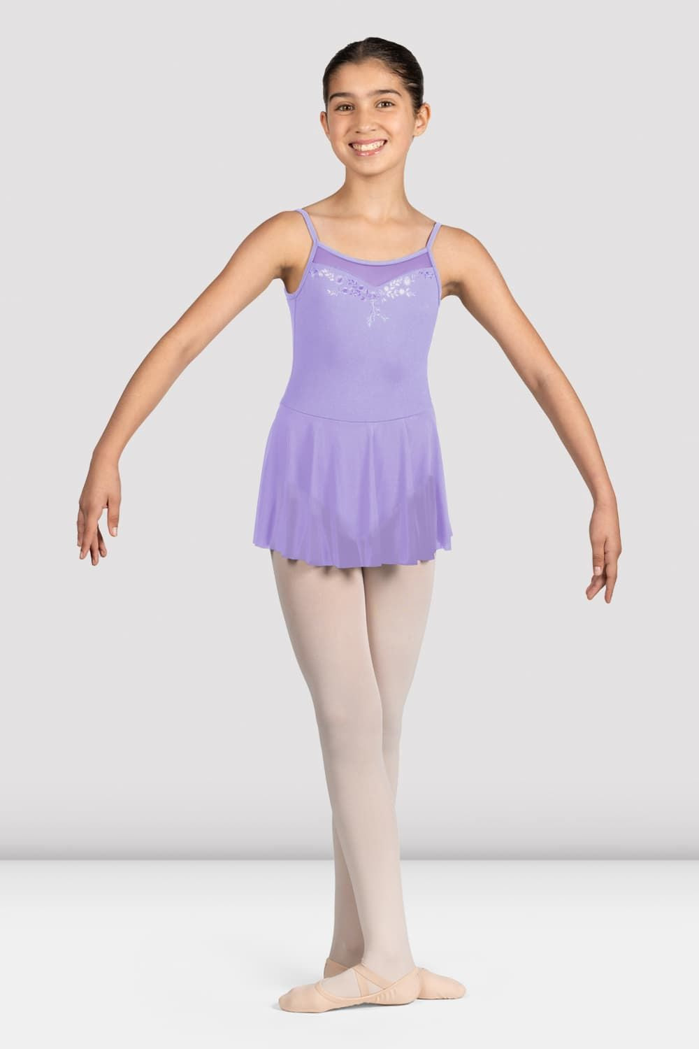 Mirella Glow Girl Camisole Skirted Leotard for Girls - Ballet Dance Leotard with Skirt for Toddlers & Kids - Perfect for Dance Class, Recitals & Performance