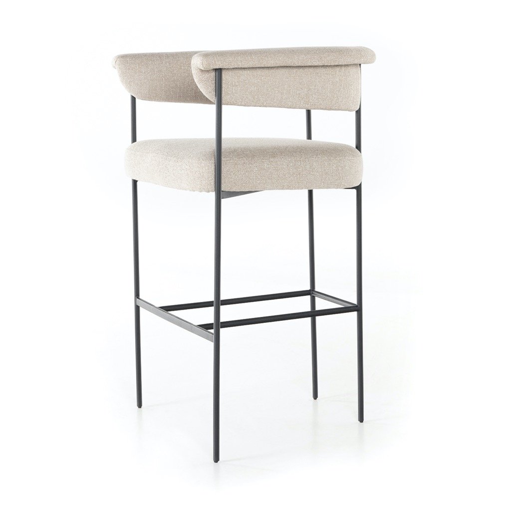Carrie Stool Light Camel - Modern Accent Stool for Living Room, Bedroom, or Office - Versatile Seating & Side Table - Perfect for Small Spaces & Home Decor
