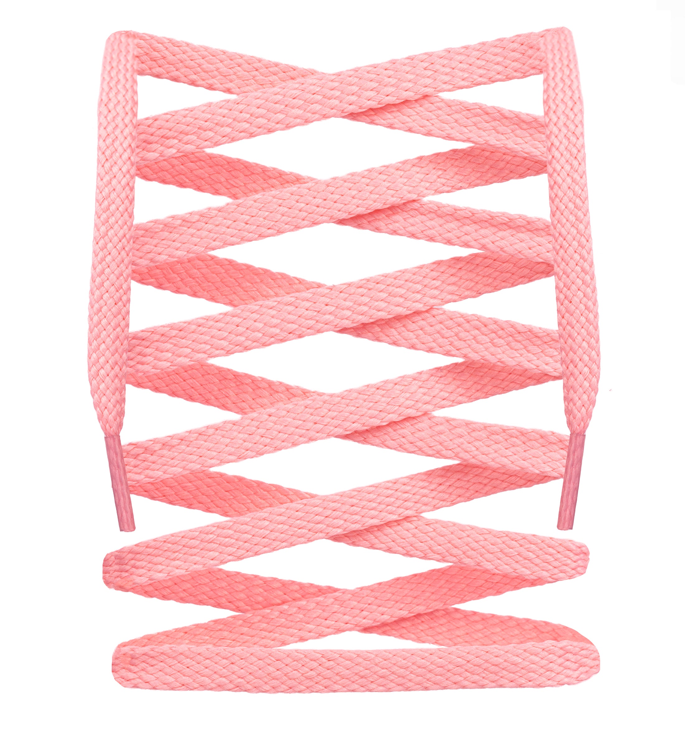 Flat Wide Cross Grain Polyester Shoelaces - Durable No-Tie Shoelaces for Sneakers, Boots & Athletic Shoes - Perfect for Running, Hiking & Casual Wear