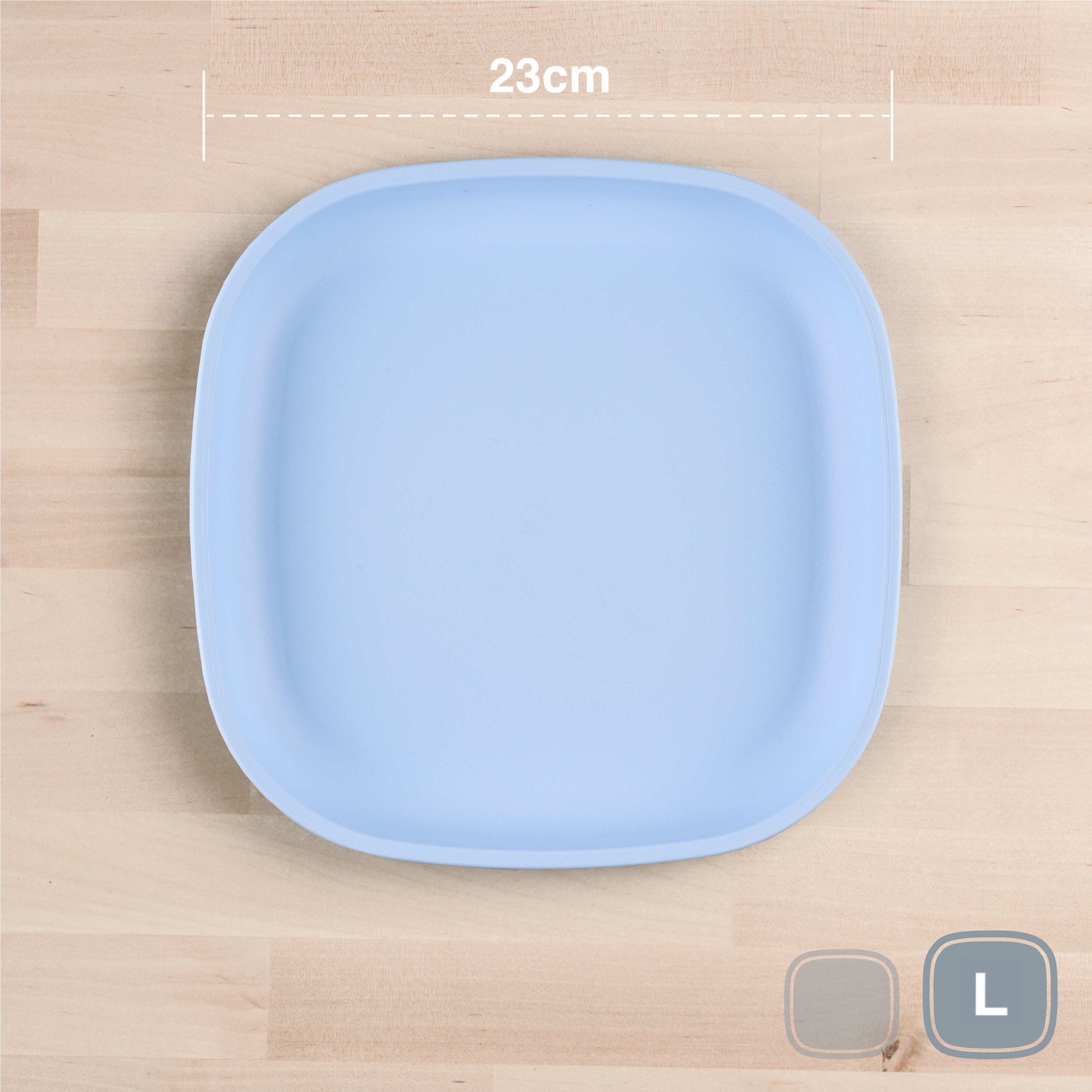 RePlay Recycled Plastic Flat Plate - Large, Durable & Eco-Friendly Dinnerware for Everyday Meals, Picnics, and Outdoor Dining