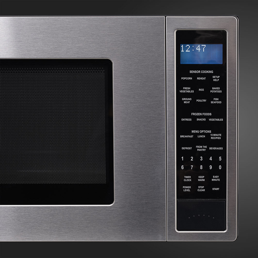 Fulgor Milano 24-Inch 400 Series Stainless Steel Countertop Microwave Oven (F4MWO24S1) - Perfect for Modern Kitchens, Small Spaces & Quick Meal Prep