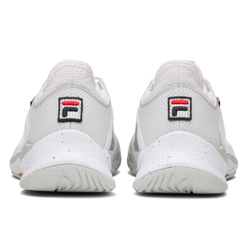 Fila Mondo Forza Women's Tennis Shoes - White & Gray Athletic Sneakers for Women | Perfect for Court Play, Casual Wear & Gym Workouts