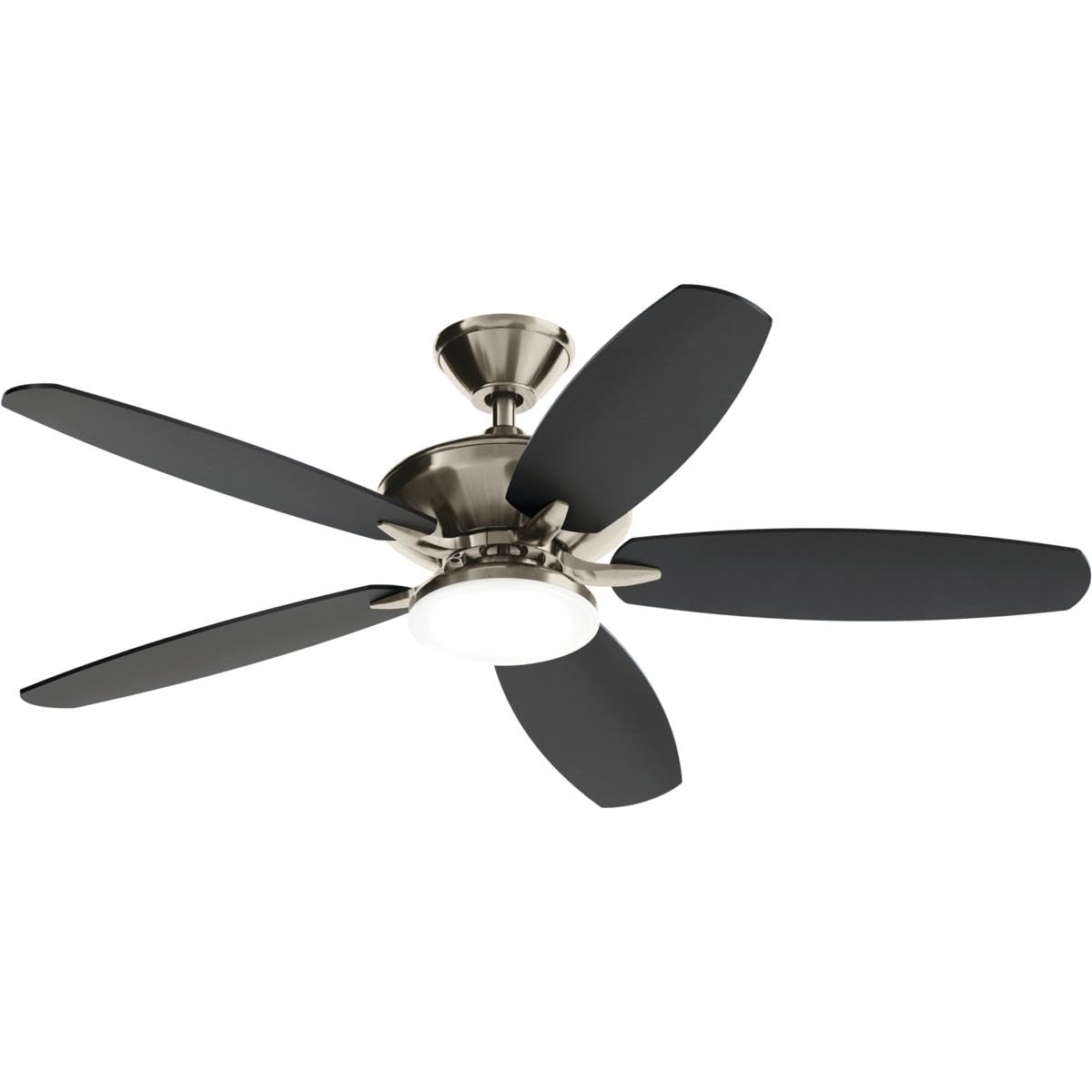 Kichler 52 Inch Modern Ceiling Fan with LED Light - Energy Efficient Indoor Cooling for Living Room, Bedroom & Office