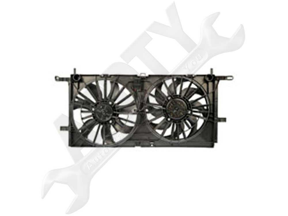 APDTY 731087 Dual Radiator & AC Condenser Cooling Fan Assembly Replacement for Select Vehicles - High Performance Cooling System Upgrade for Summer Driving & Off-Road Use