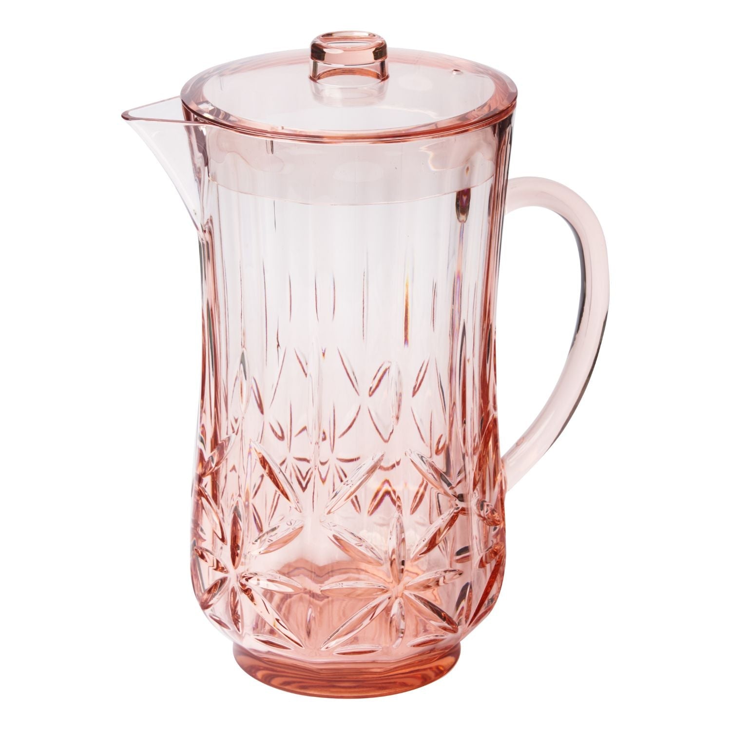 Elegant 53 Oz Classic Pitcher in Blush Pink - Perfect for Iced Tea, Lemonade & Summer Beverage Serving at Parties, BBQs & Outdoor Gatherings