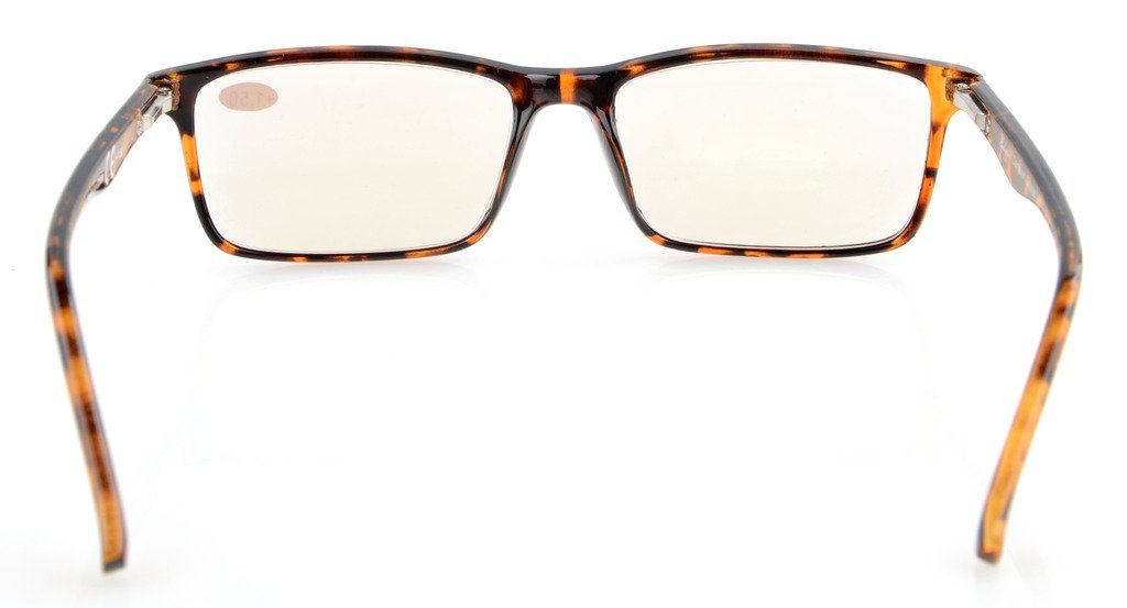 Eyekepper Stylish Computer Reading Glasses with Spring Hinges - Tortoiseshell Frame +2.0 Magnification for Screen Time, Office Work & Reading