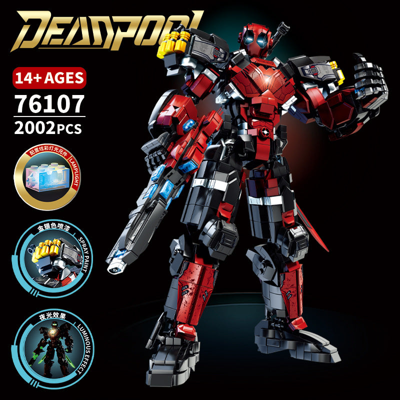 2002 Pcs LEGO Super Heroes Deadpool Minifigure LY 76107 - Perfect for Marvel Fans, Collectors & DIY Superhero Scenes