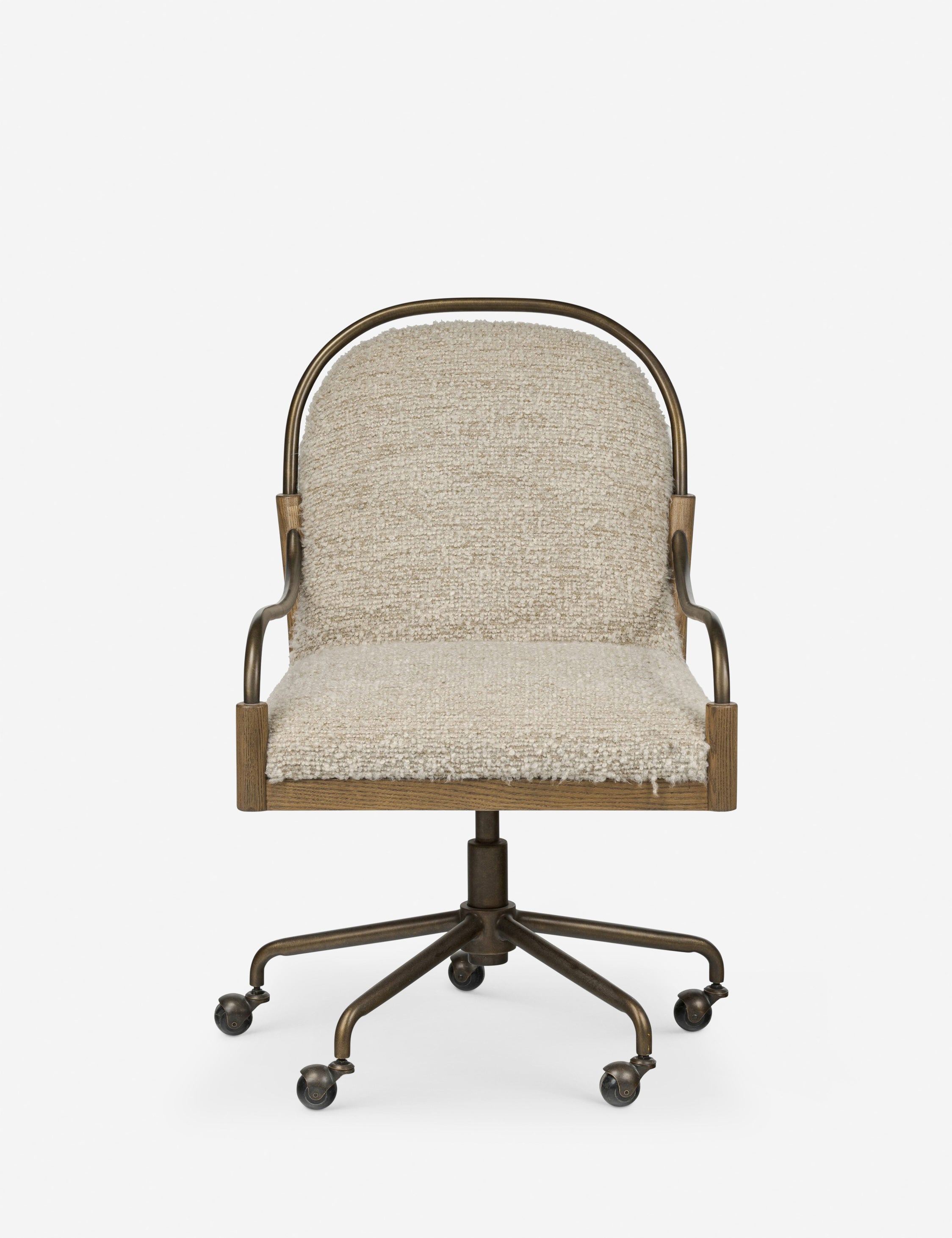 Demi Office Chair by Amber Lewis x Four Hands - Ergonomic Mid-Century Modern Desk Chair for Home & Office - Perfect for Workstations, Study Rooms & Cozy Home Offices