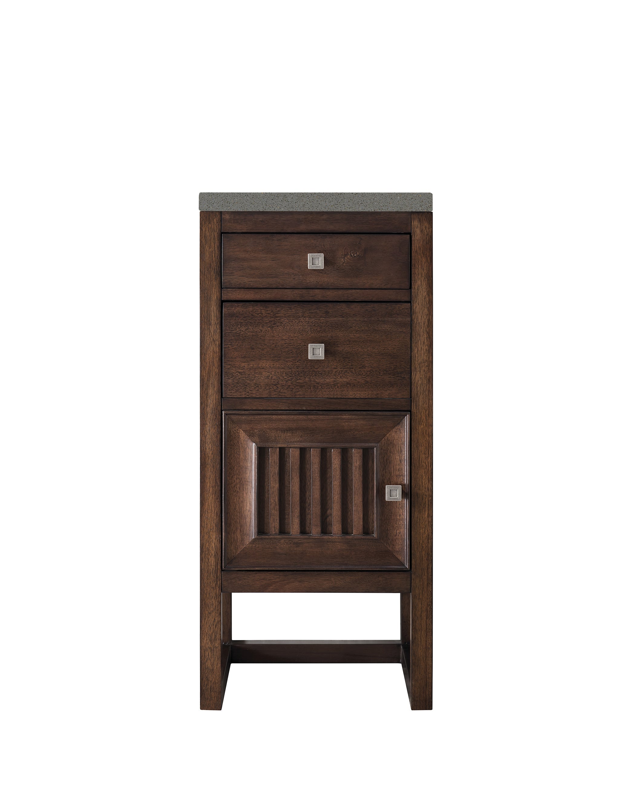 Mid Century Modern Acacia Wood Cabinet with Drawers & Door - 15