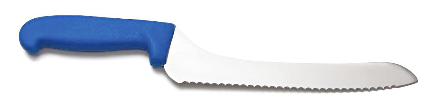 Columbia Cutlery 9-Inch Blue Offset Bread Knife - Ergonomic Sandwich & Bread Slicing Knife for Professional & Home Use - Perfect for Bakeries, Delis & Home Kitchens