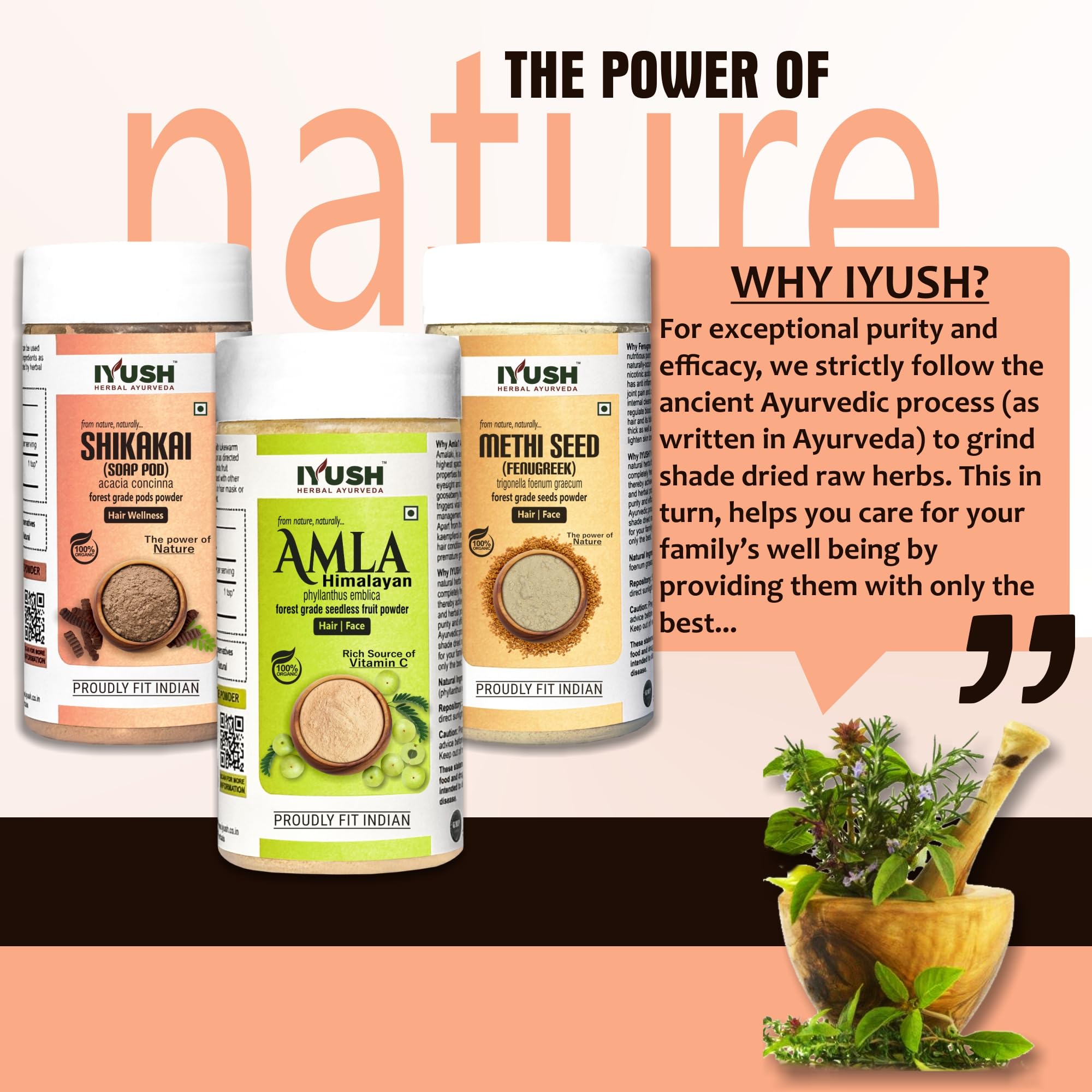Organic Ayurvedic Amla Powder with Fenugreek & Shikakai for Hair Growth - 300g | Natural Hair Mask for Dry, Frizzy Hair | Volumizing Treatment | Herbal Hair Pack | Promotes Stronger, Thicker Hair | Perfect for DIY Hair Care & Scalp Treatments