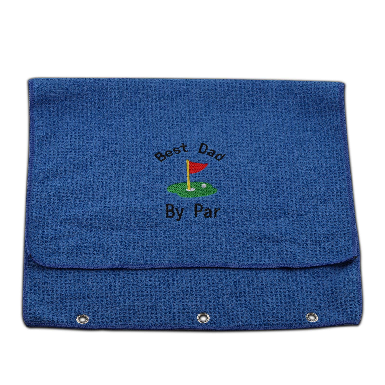 Best Dad Golf Towel with Clip - Personalized Embroidered Golf Gift for Father's Day, Birthday & Retirement - Perfect for Golf Courses, Driving Range & Clubhouse Use