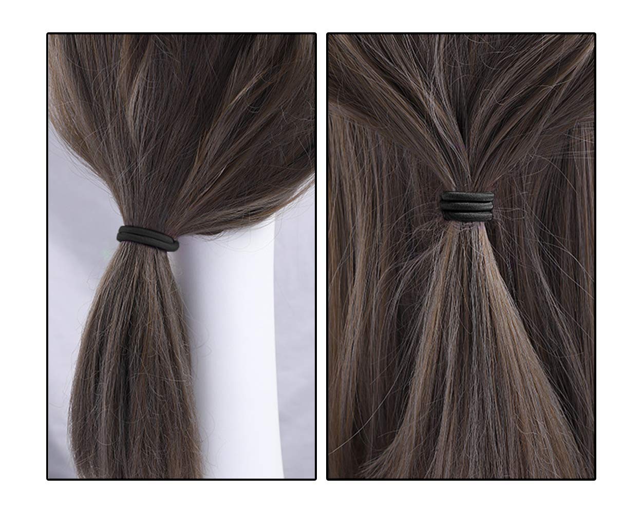 DS. DISTINCTIVE STYLE 50-Pack Black Hair Ties - 2.5mm Elastic Hair Bands for Women, Ponytail Holders, No-Slip Hair Rubber Bands - Perfect for Workouts, Office, School & Everyday Use