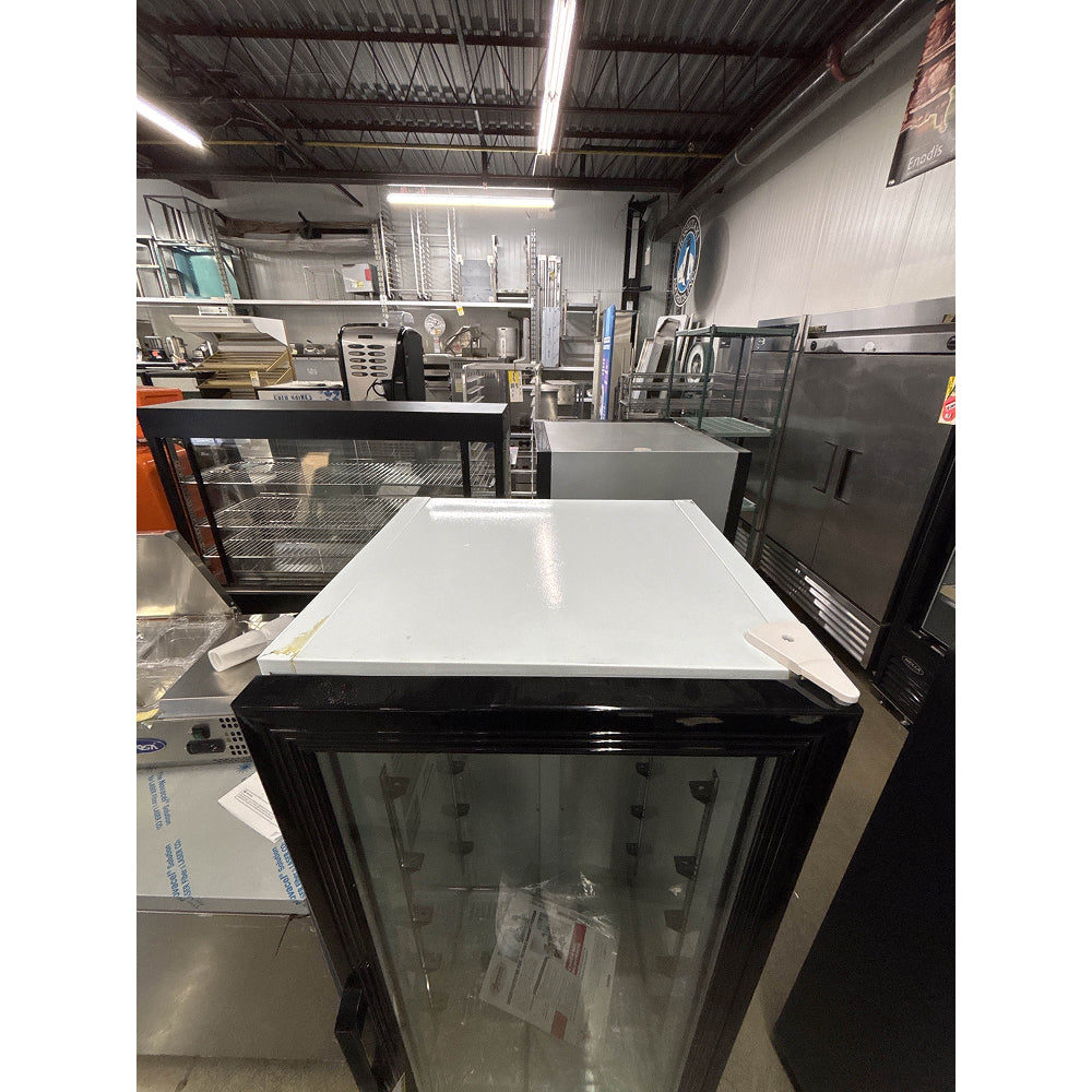 Refurbished Nella 22 Single Door Glass Merchandiser Refrigerator - Perfect for Convenience Stores, Cafes & Retail Display