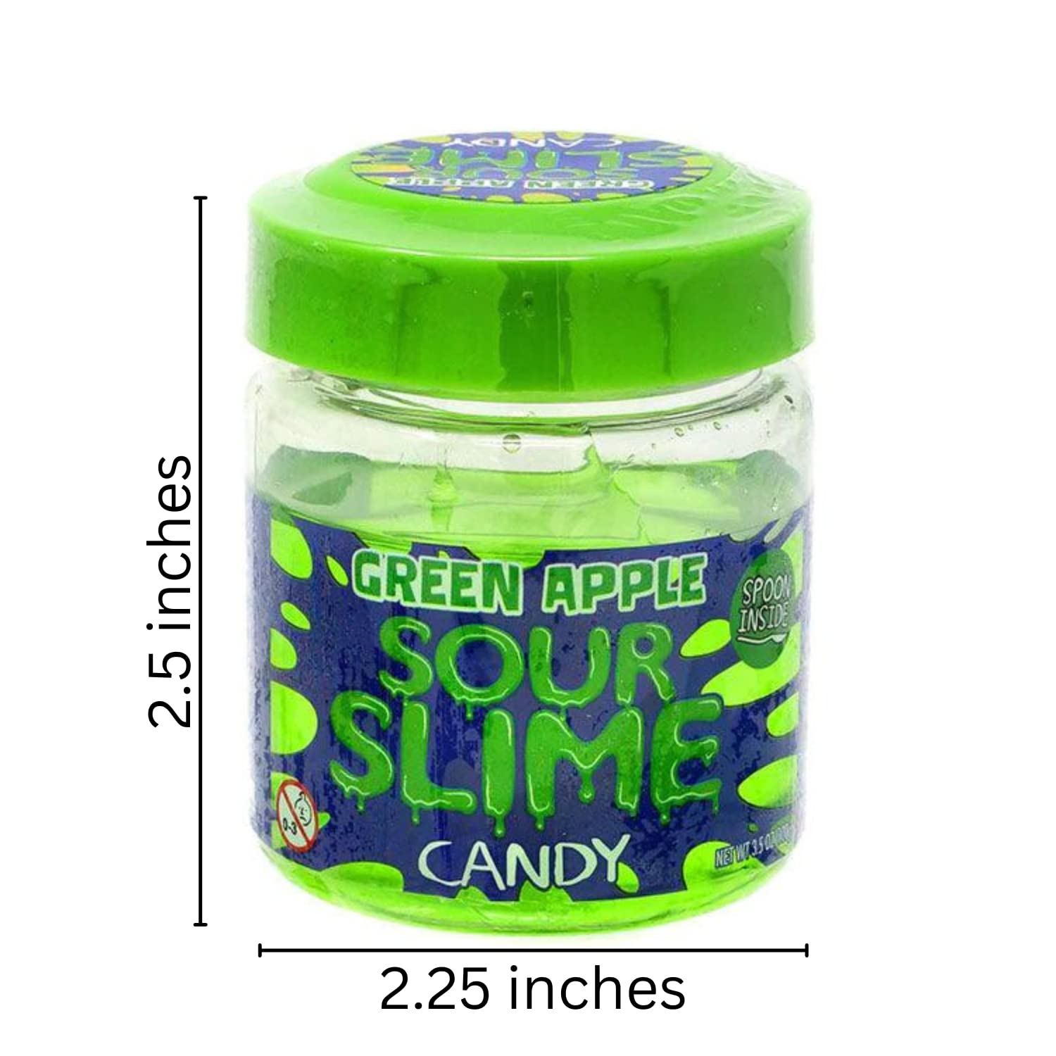Sour Slime Liquid Candy - 9 Pack Case with Cherry & Green Apple Flavors, Includes Spoon in Lid & 2 Free GosuToys Stickers - Fun Party Favors, Halloween Treats & Kids Snacks