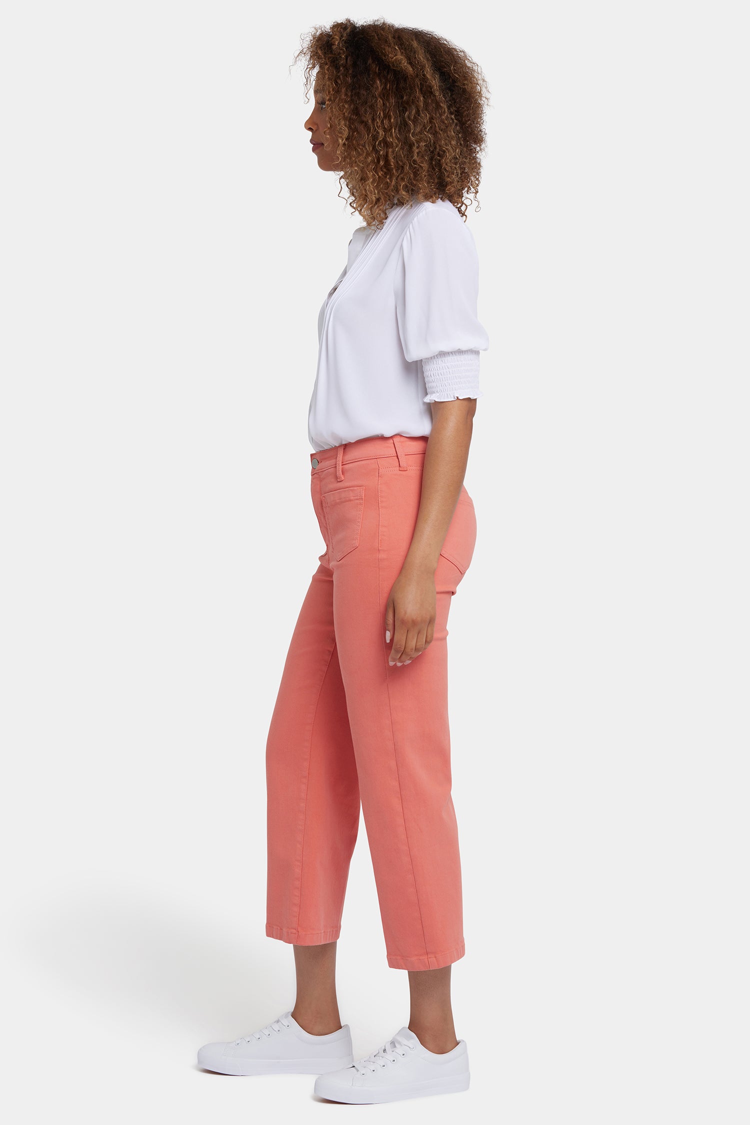 Coco Relaxed Wide Leg Crop Jeans for Women - Coral Haze Wash High Waist Distressed Denim Pants | Casual Outfit, Streetwear, Summer Fashion