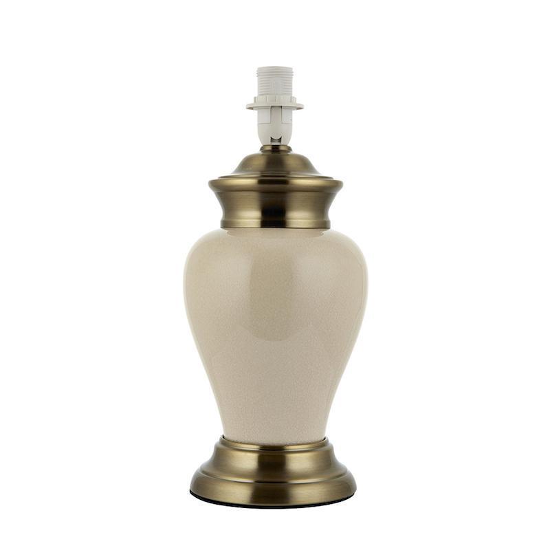 Dalston Cream Ceramic Table Lamp Base - Modern Home Decor for Living Room, Bedroom & Office Lighting