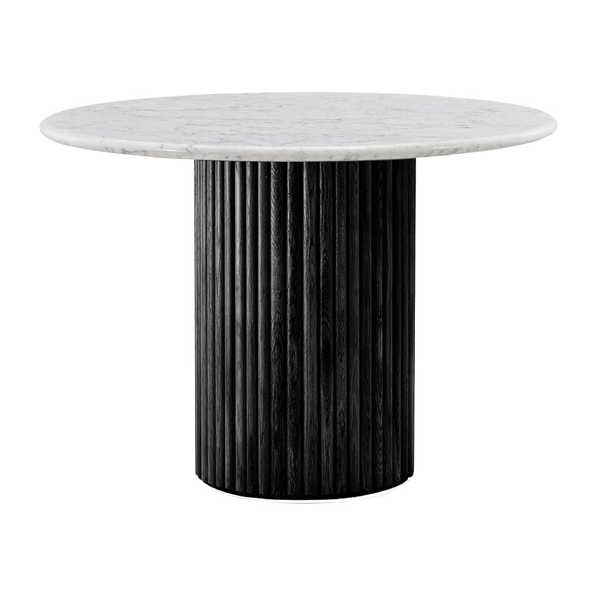 Elegant Cosmos Marble Dining Table - Modern Round Marble Top with Sturdy Metal Base for Dining Room, Kitchen, or Outdoor Patio