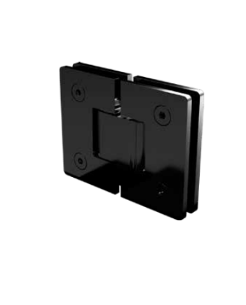 Zurich 6mm Glass to Glass Hinge Square Edge Black - Perfect for Shower Doors, Glass Cabinets & Room Dividers
