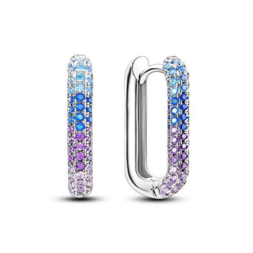 Multi-Colored U-shaped Earrings