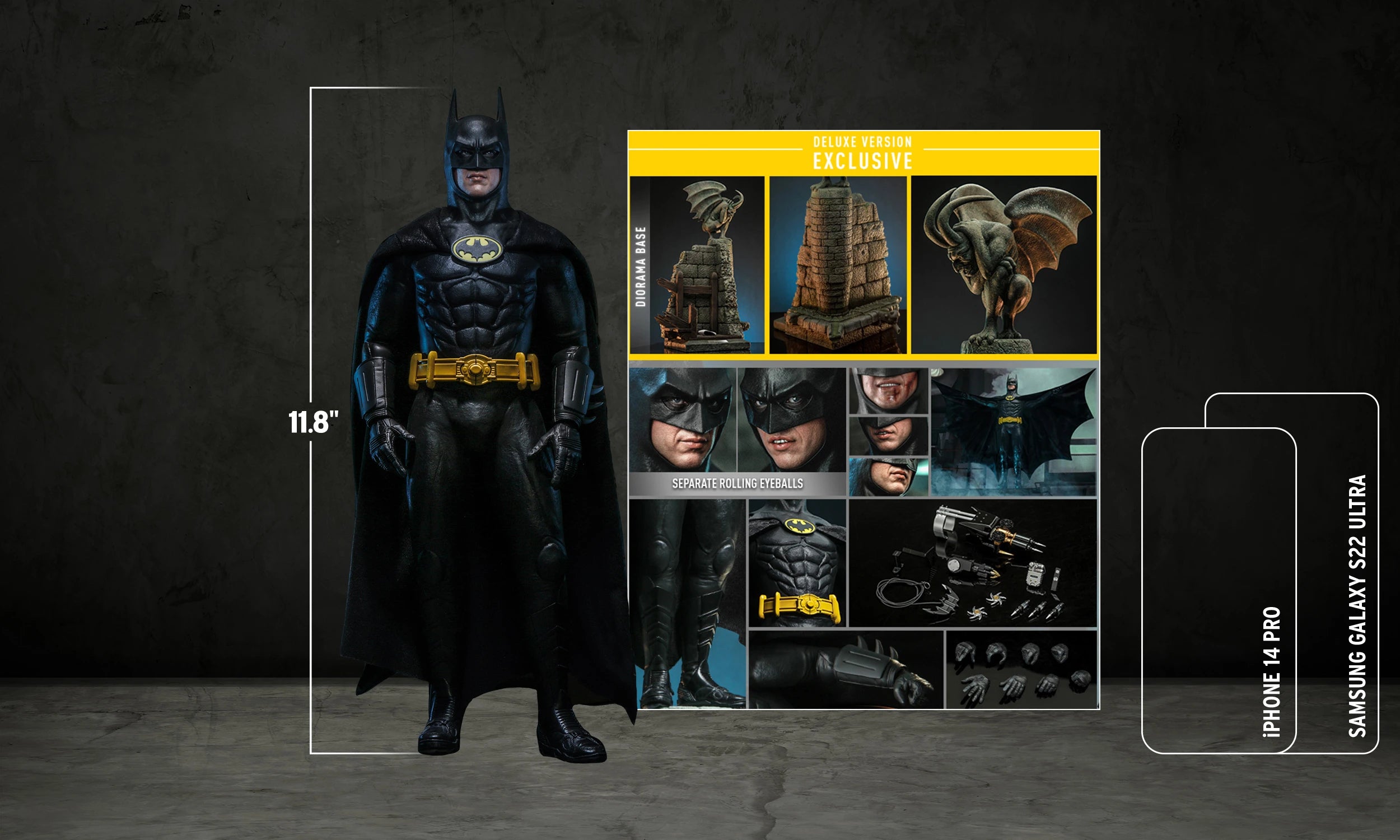 Hot Toys DC Comics Batman (1989) Deluxe Version 1/6 Scale 12