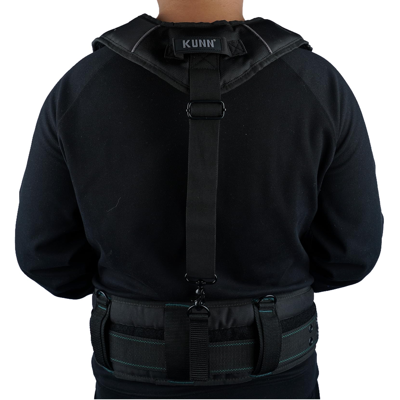 KUNN Heavy Duty 3-Point Padded Tool Belt Suspenders for Men - Adjustable Construction Work Suspender with Tool Belt Loops & Comfortable Shoulder Pads - Perfect for Carpenters, Electricians & DIY Home Improvement Projects