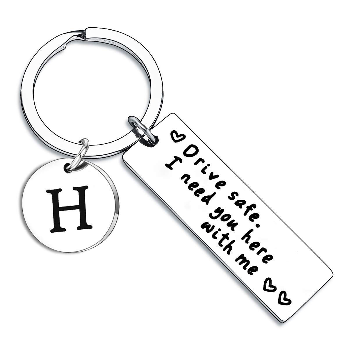 BESPMOSP Drive Safe Keychain - Thoughtful Anniversary, Valentine's Day & Christmas Gift for Boyfriend, Husband or Dad - Perfect Car Accessory for Safe Driving & Daily Commute