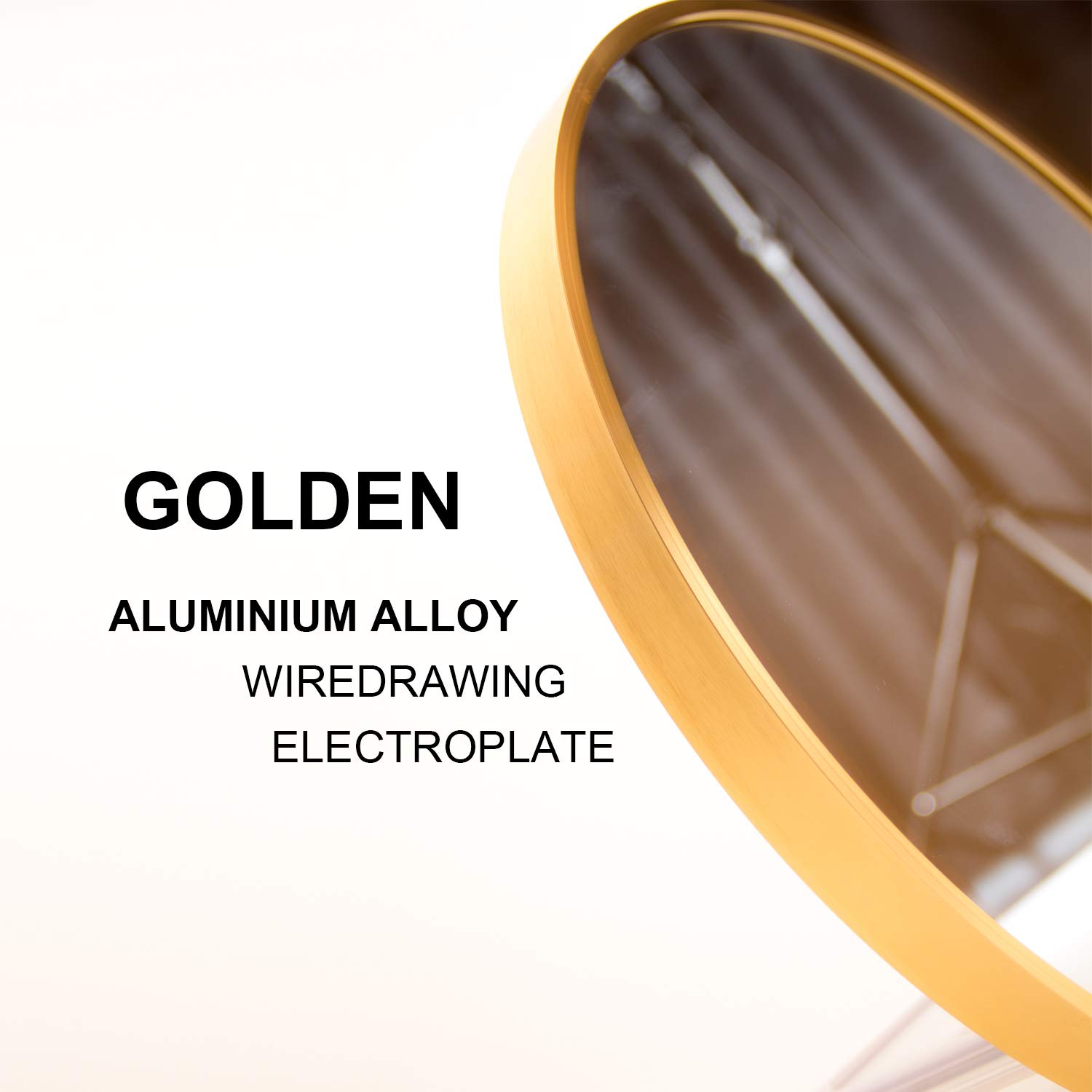 Anwick 32 Inch Gold Round Wall Mirror - Large Farmhouse Circle Mirror for Bathroom, Vanity, Entryway & Home Decor - Perfect for Makeup, Hallway & Living Room Wall Decoration
