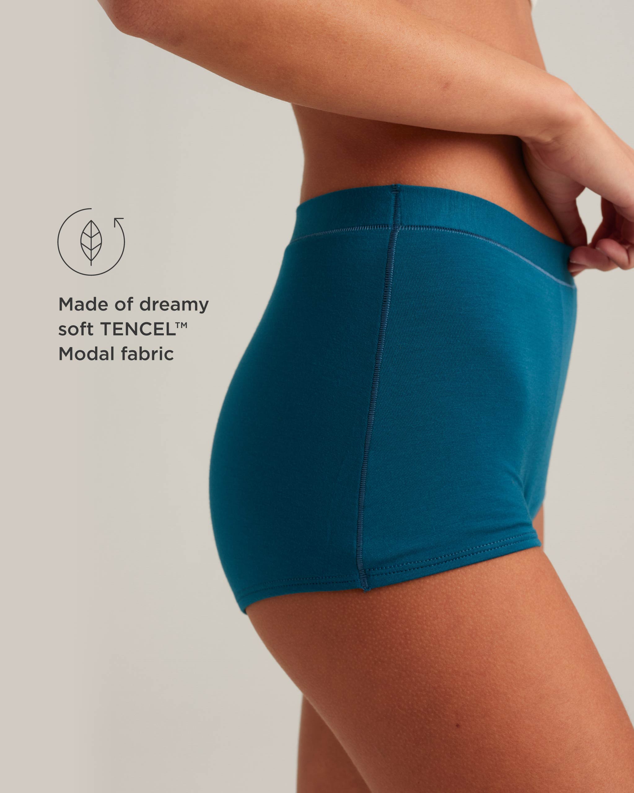 Leakproof Comfort Boyshort Underwear for Women - Soft Breathable Cotton Panties for Everyday Wear, Workout & Yoga