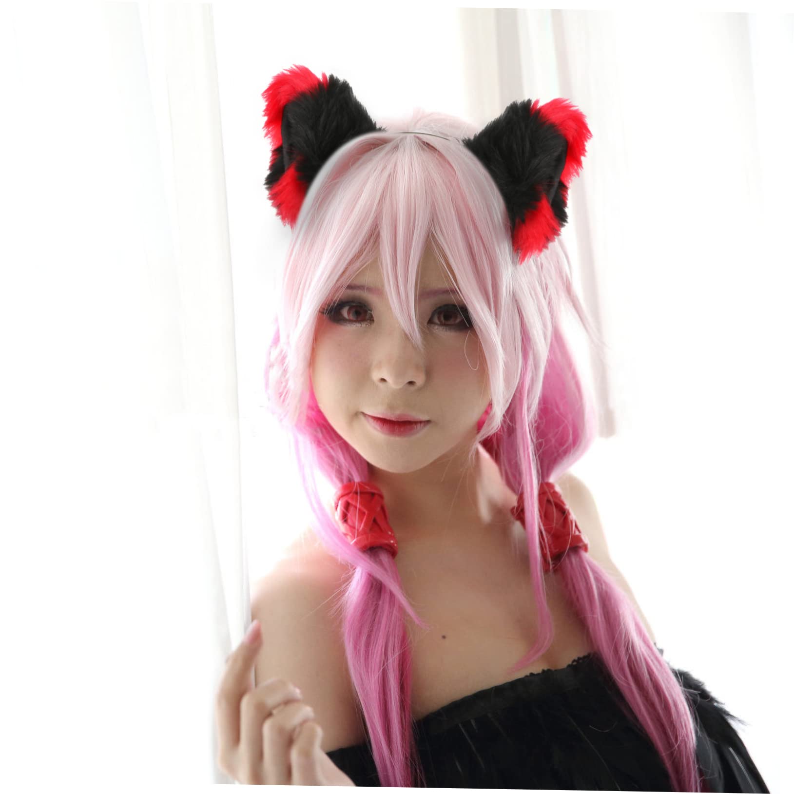FRCOLOR Plush Cat Ear Headband for Women & Girls - Cute Kawaii Hair Accessories for Cosplay, Halloween, Parties & Daily Wear