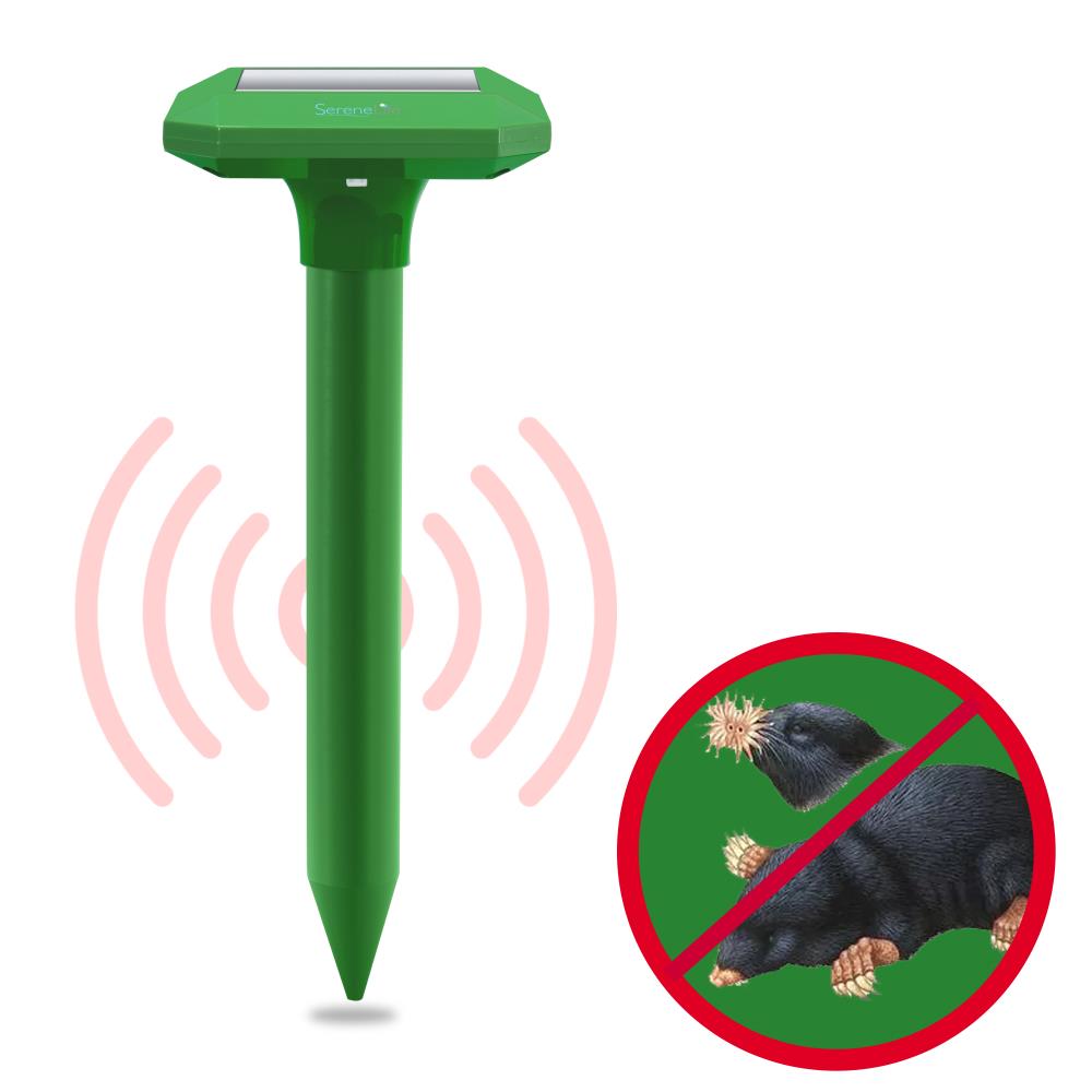 Solar Powered Ultrasonic Mole Repellent - Eco-Friendly Pest Control for Gardens, Lawns & Yards - Safe & Effective Outdoor Rodent Deterrent