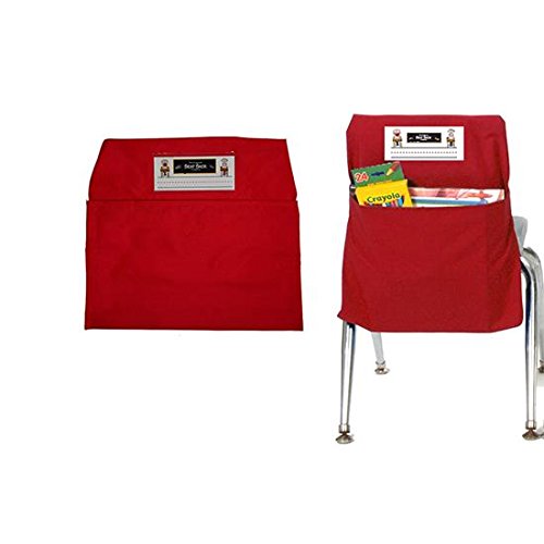 Seat Sack Medium 15 Inch Red - Classroom Organizer Storage Pouch for Books, Supplies & Essentials - Perfect for School, Office & Home Use