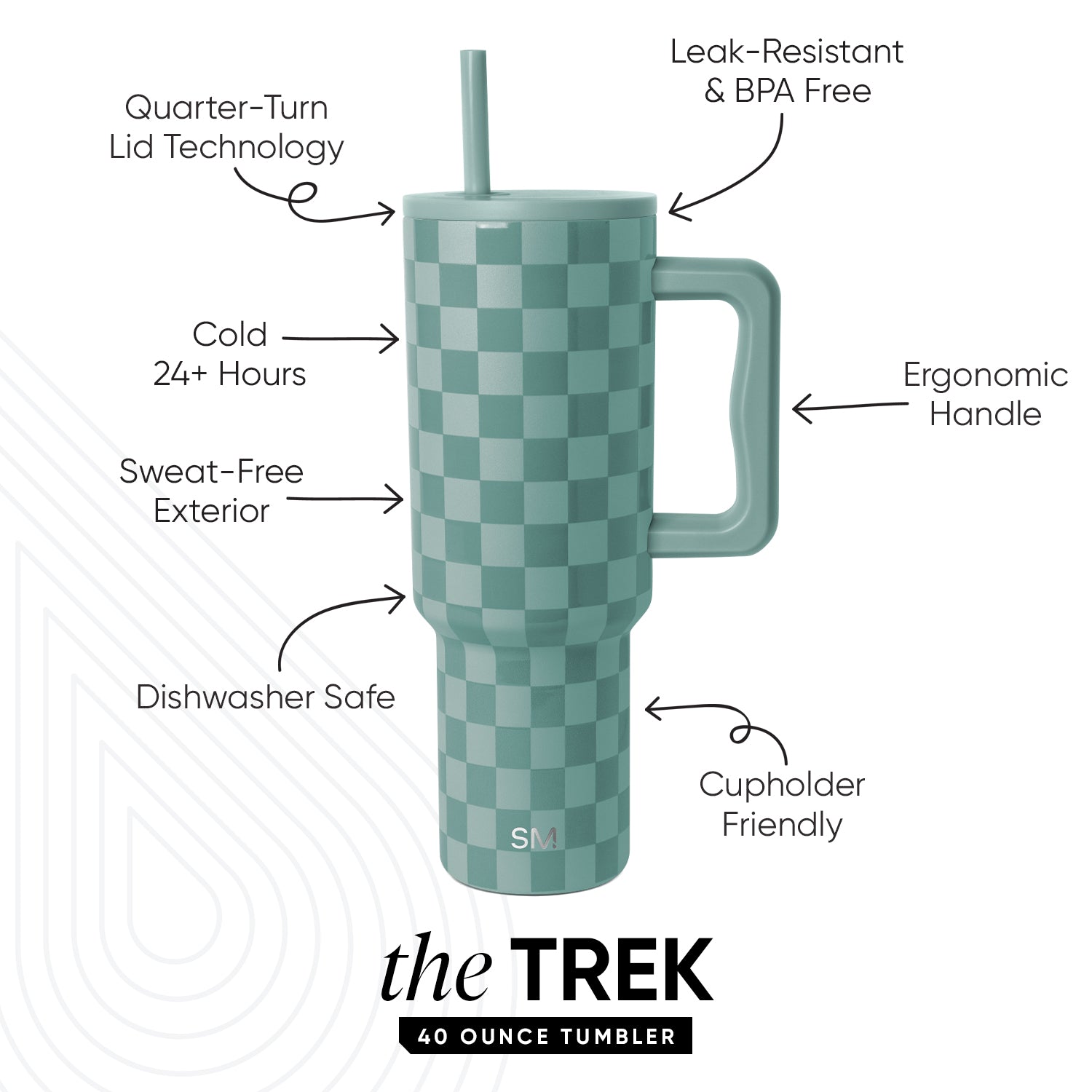 Premium Trek Tumbler 183 - 20oz Stainless Steel Vacuum Insulated Water Bottle for Hiking, Camping & Outdoor Adventures - Keeps Drinks Hot/Cold for 24 Hours - Leakproof & BPA-Free