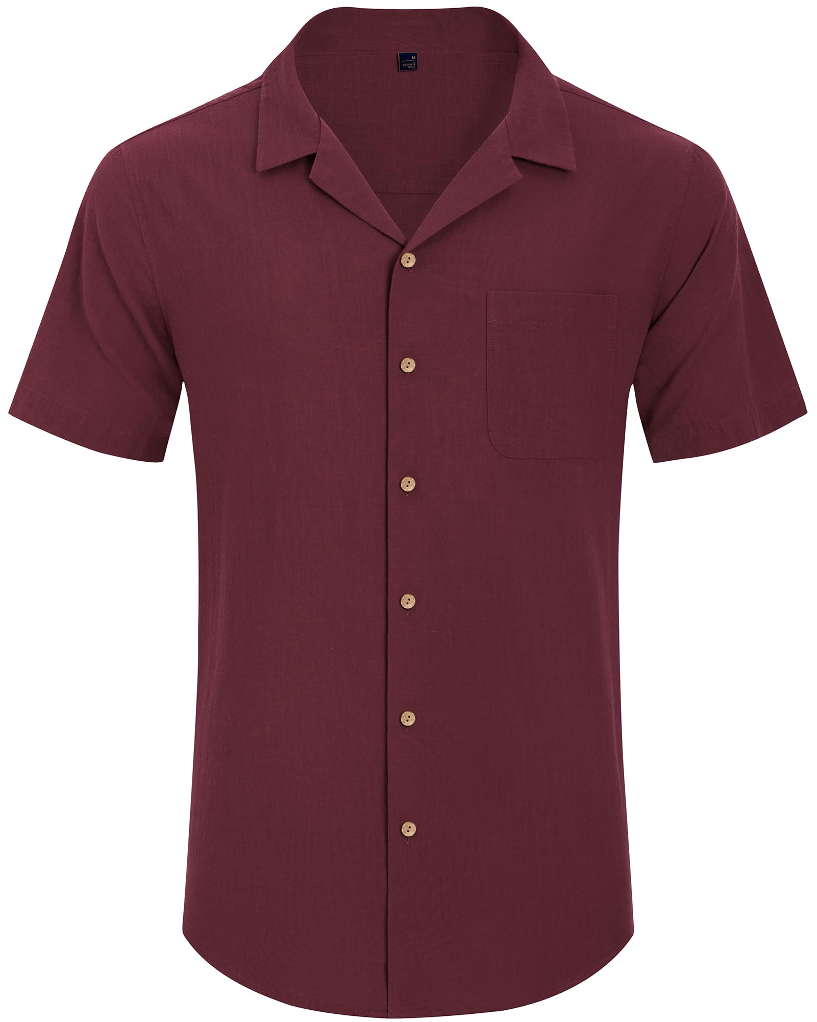 Premium Men's Linen Short Sleeve Button Down Shirts - Breathable Cotton Summer Casual Shirts for Beach, Vacation & Hawaiian Style | Perfect for Tropical Getaways, Pool Parties and Summer Weddings