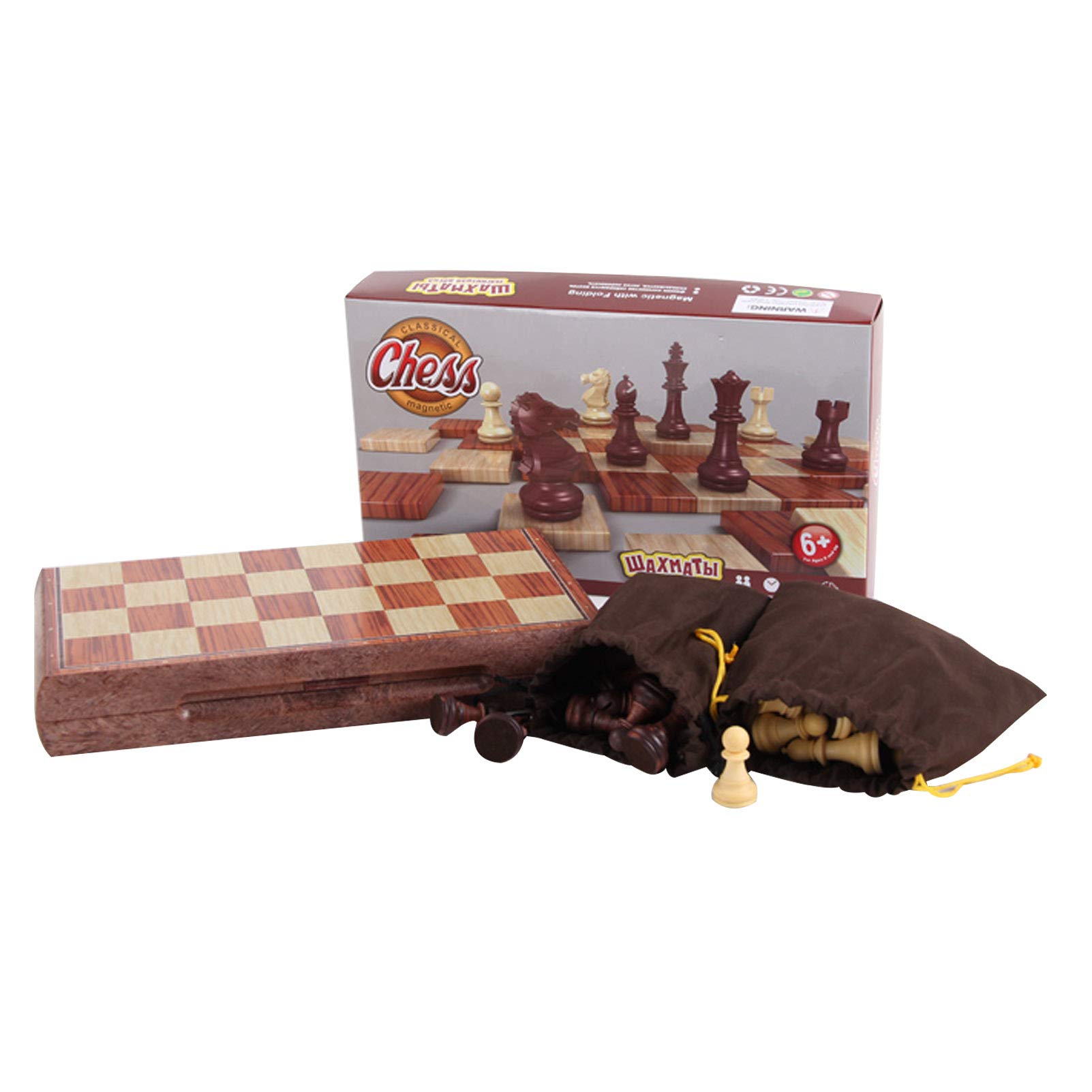 XWZJY Magnetic Foldable Chess Set - Portable Chess Board Game for Kids, Perfect Educational Gift for Home, Travel, and School Activities