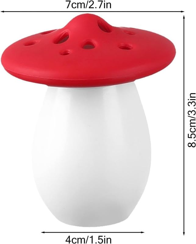 Natural Mushroom-Shaped Baking Soda Holder for Refrigerator - Eco-Friendly Fridge Deodorizer Container, Odor Eliminator & Smell Remover (1 Pack) - Perfect for Kitchen, Pantry & RV Refrigeration