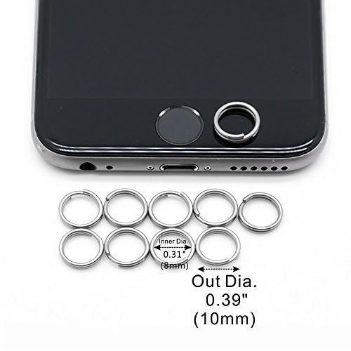 Titanium Split Key Rings 10mm (10-Pack) for Keys & Tools