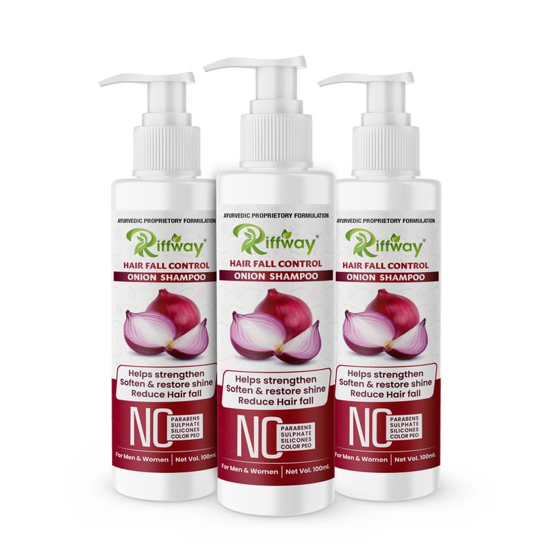 Fasczo Onion Hair Fall Shampoo for Men & Women - Paraben-Free Hair Growth Treatment with Blood Circulation Stimulation | Controls Hair Loss & Promotes Healthy Hair | Perfect for Daily Use, Thinning Hair & Scalp Care